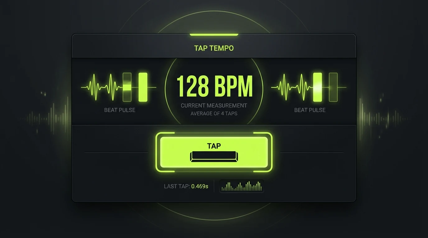 BPM 测速计算器实时打拍数值显示与律动脉冲